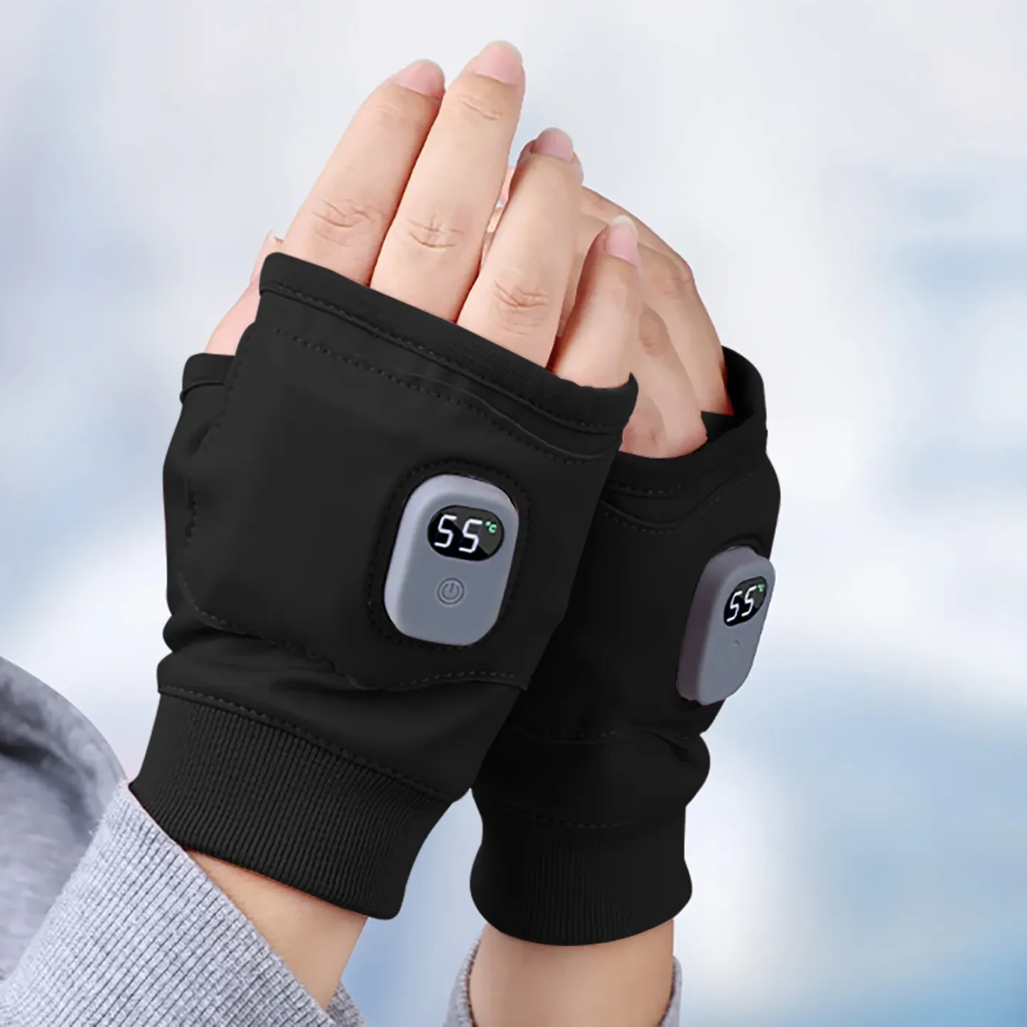 Smart Heated Winter Gloves With Adjustable Heat And LED Display