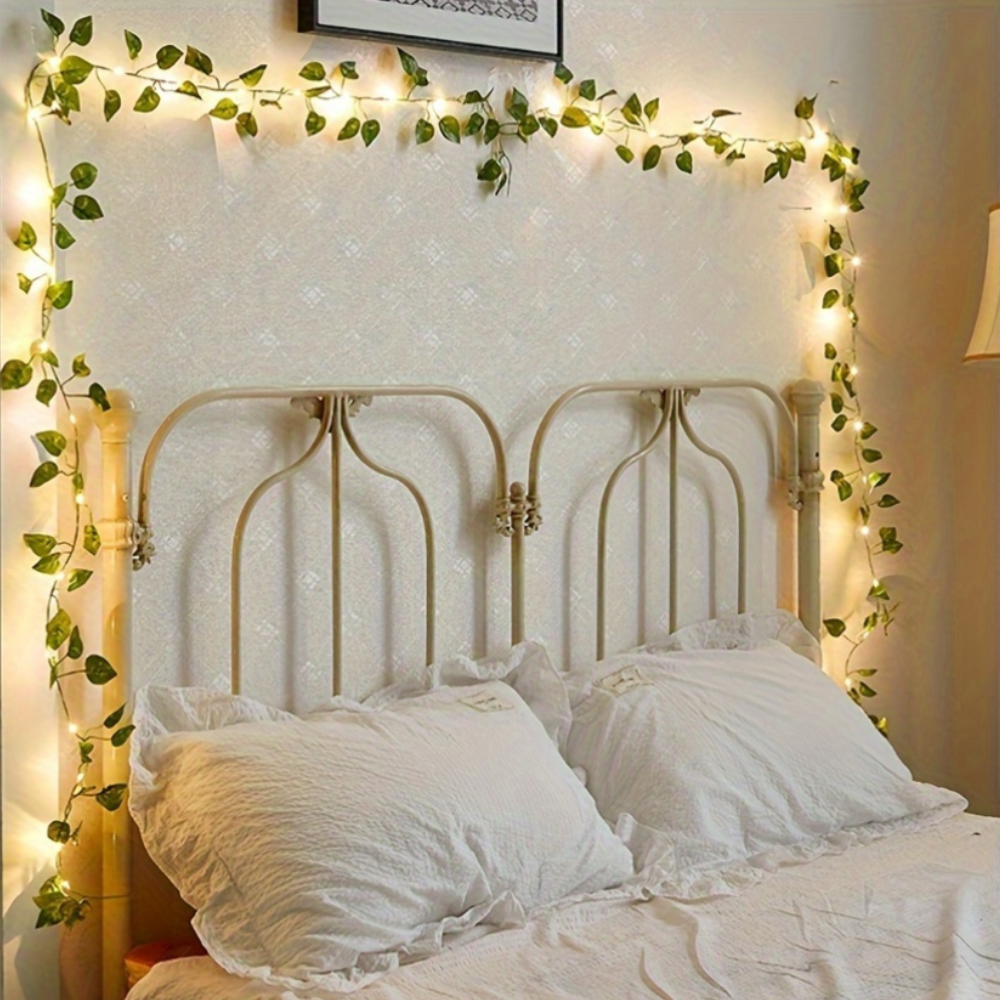 Battery Powered Vine LED Leaf String Lights for Home and Party Decor
