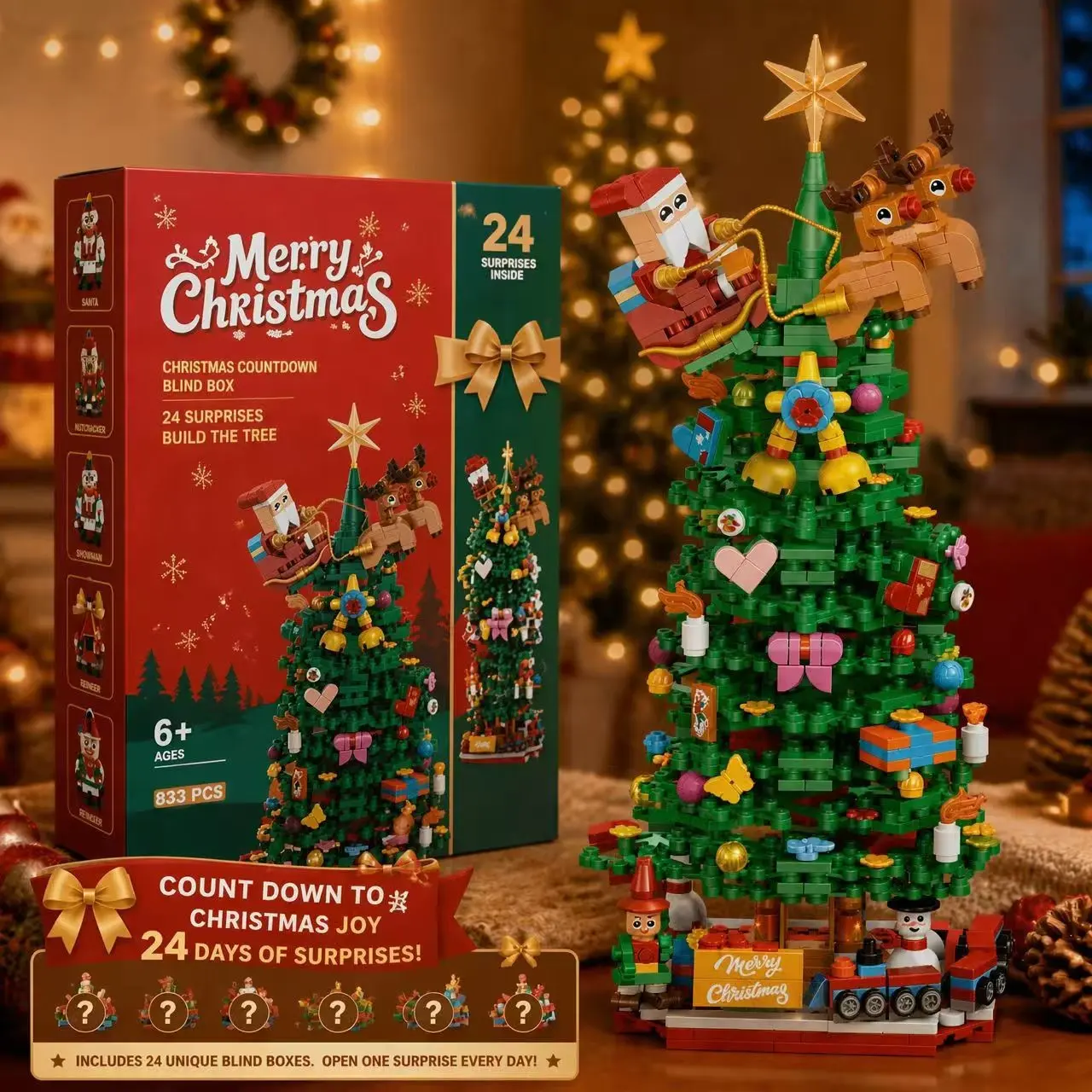 24 Day Christmas Advent Building Blocks  