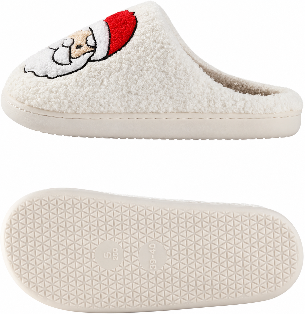 Christmas Fuzzy Indoor Outdoor House Slippers  For Women And Men