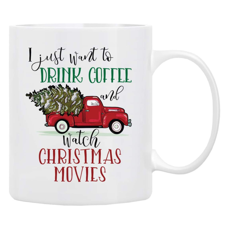 Merry Christmas Printed Coffee Mug With Festive Artwork