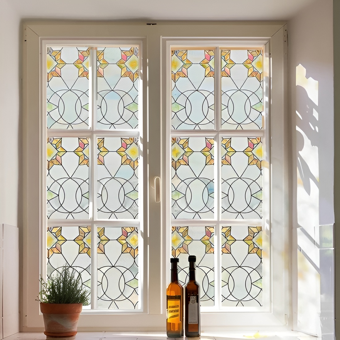 Decorative Stained Glass Window Film Panel