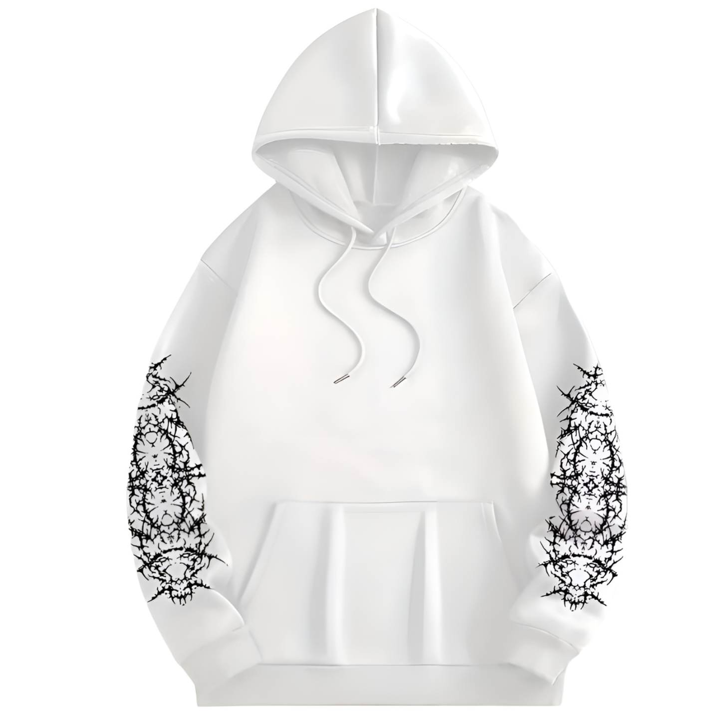 Men Angel Gothic Graphic Print Hoodie