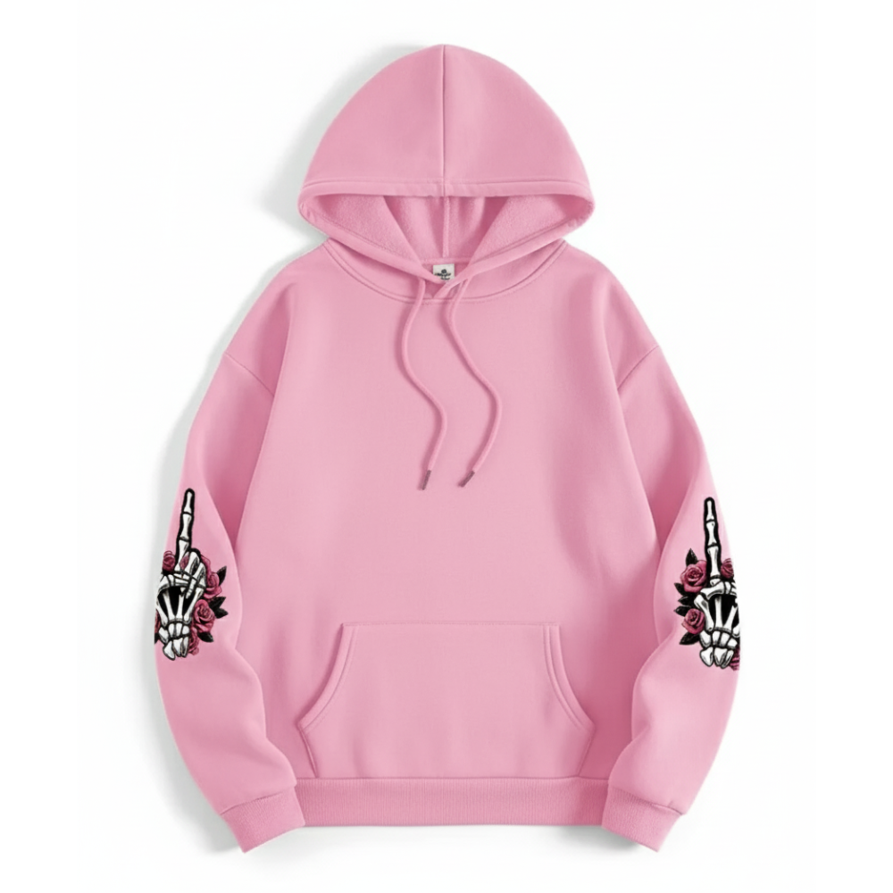 Plus Size Hooded Sweatshirt With An Adjustable Drawstring