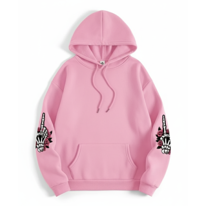 Plus Size Hooded Sweatshirt With An Adjustable Drawstring