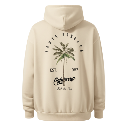 Men Casual Tropical Palm Tree Print Hooded Sweatshirt