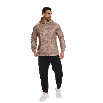 Fierce Leopard Print Hoodie-Amzemart