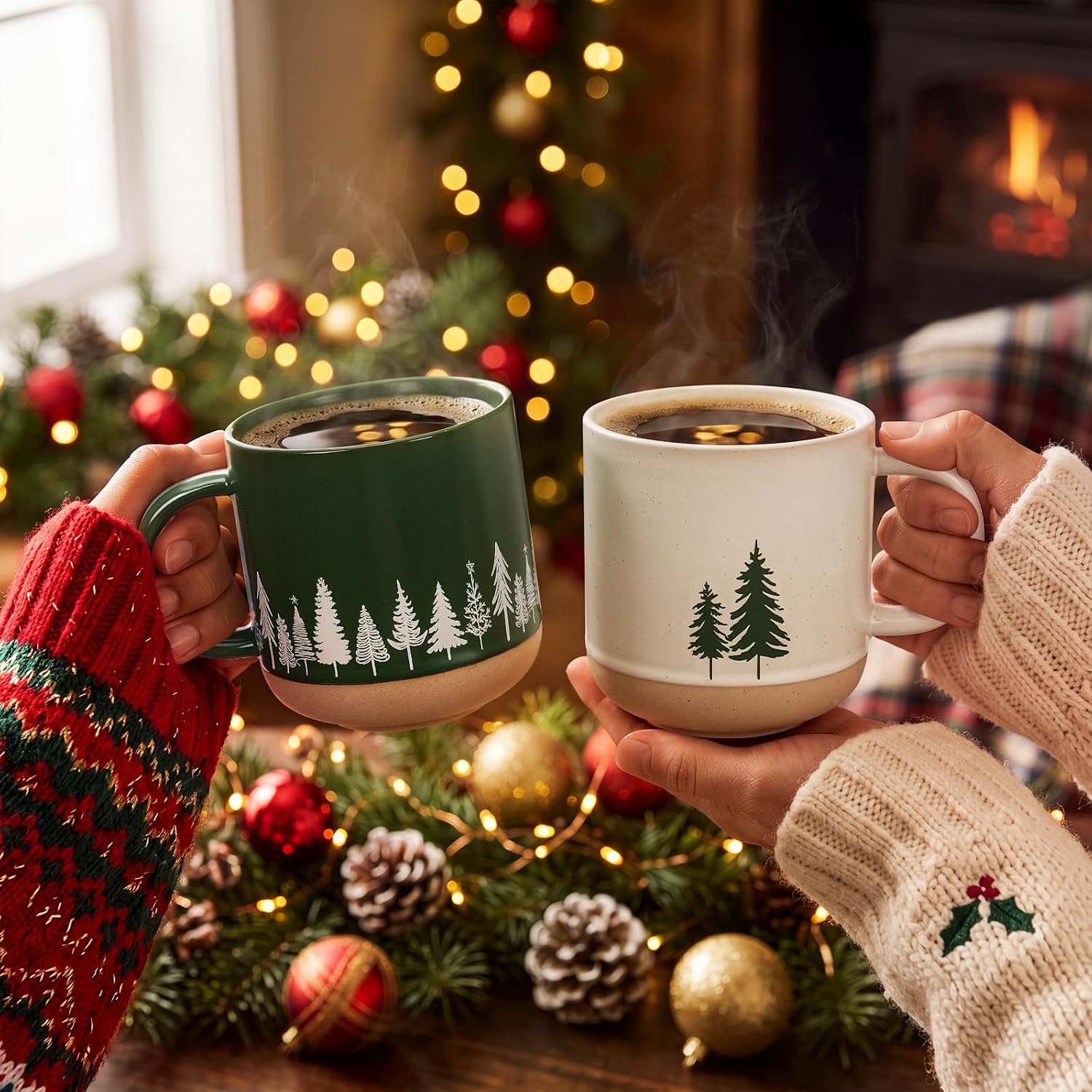 2 Pieces Christmas Espresso Cups Set For Gifts