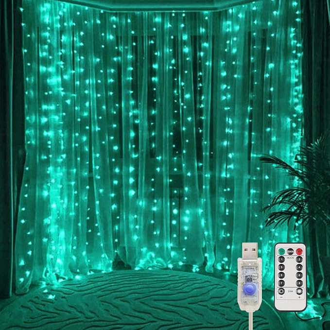 LED Curtain String Lights For Bedroom And Christmas Decor