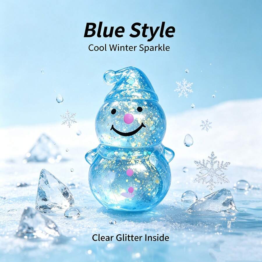 1PC Christmas Theme Snowman Squishy, Soft Mochi Squeeze Stress Relief Toy, Children's Party Favor, Christmas Stocking Filler Holiday Gift, Back To School Crunchy Squishy, Party Favors For Kids, Holiday Essentials, Cheese Texture Squishy - Multicolor - View 5