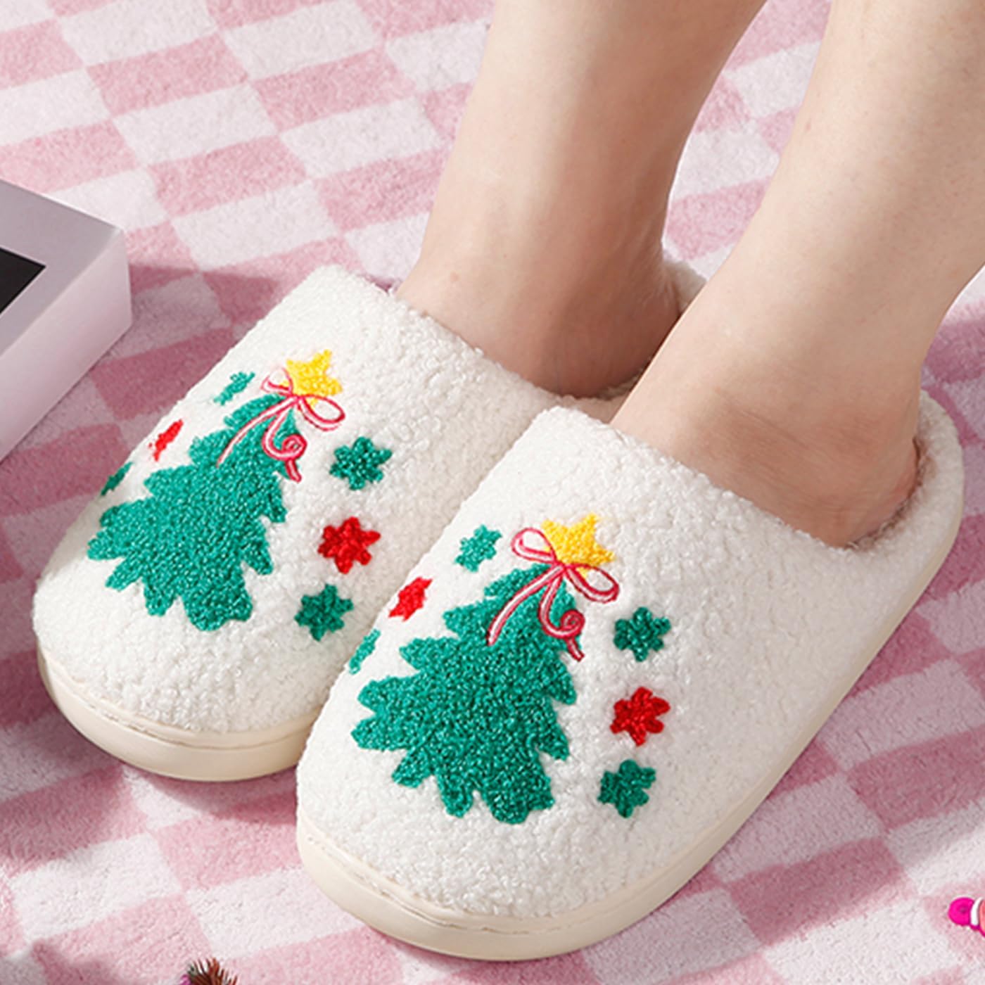 Anti Slip Warm Fuzzy Cozy Indoor Outdoor Slippers For Men And Women