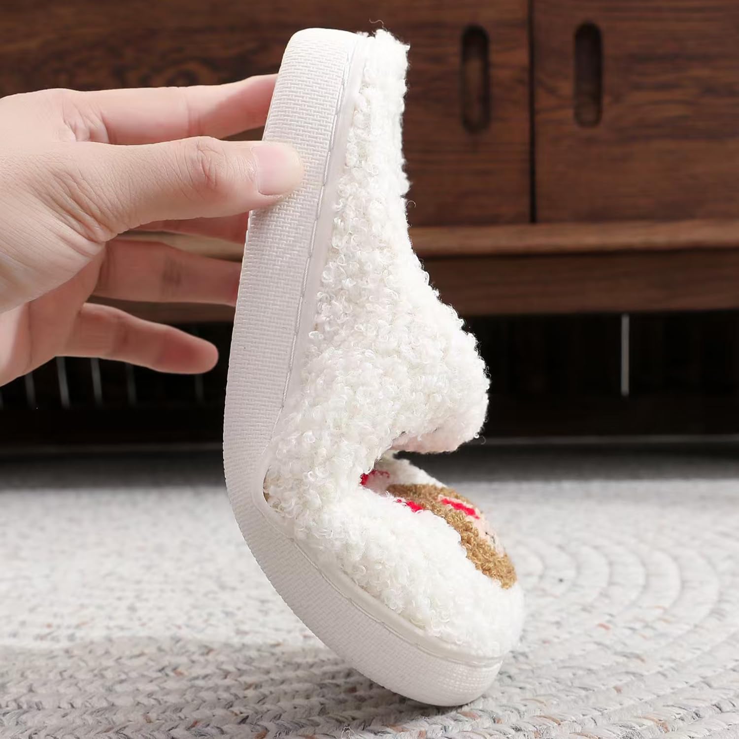 Christmas Plush House Indoor Outdoor Slippers for Women and Men