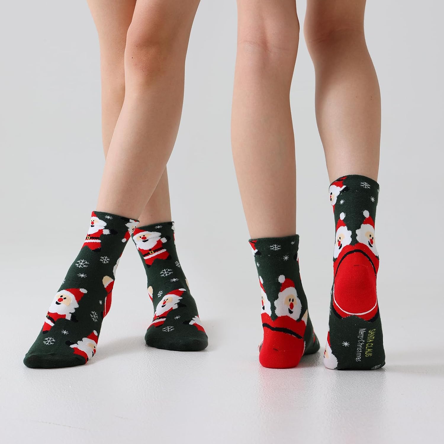 4 Pairs Christmas Santa Socks For Women