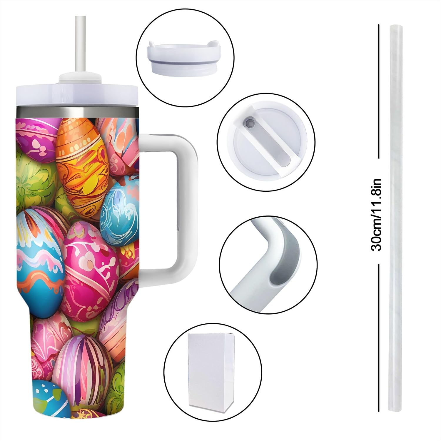 40 oz Christmas Holly Insulated Coffee Tumbler