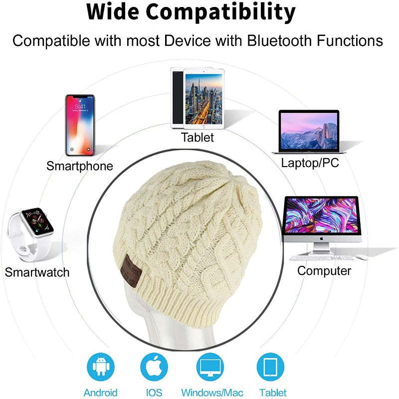 Wireless Bluetooth Beanie Hat-Amzemart