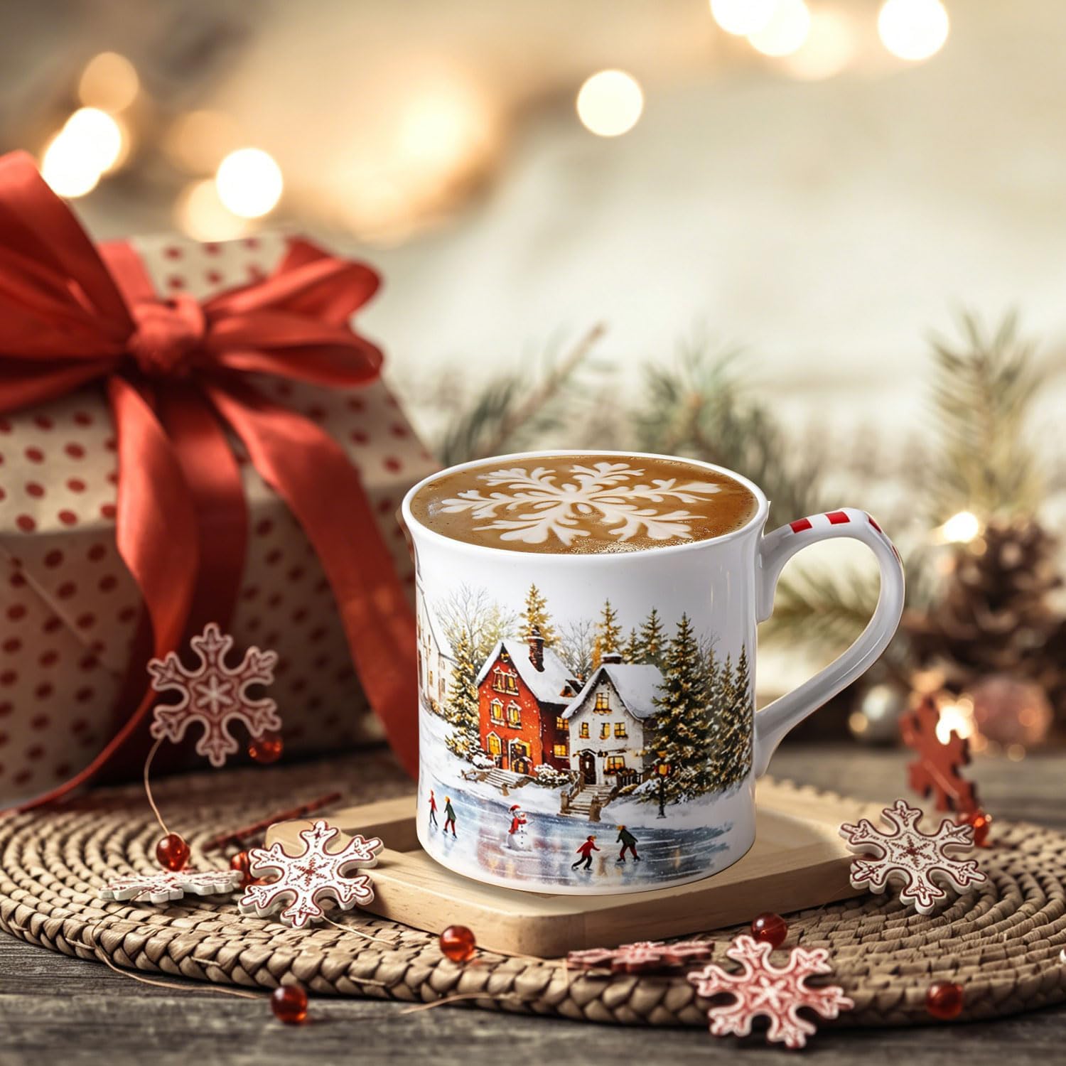 12 Oz Vintage Christmas Printed Mug For Men And Women