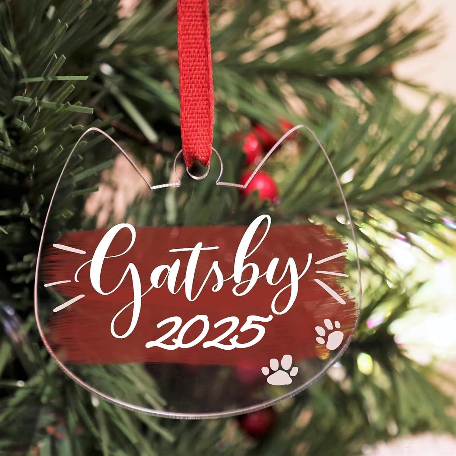 Personalizable Christmas Tree Hanging Ornament Set For Pets