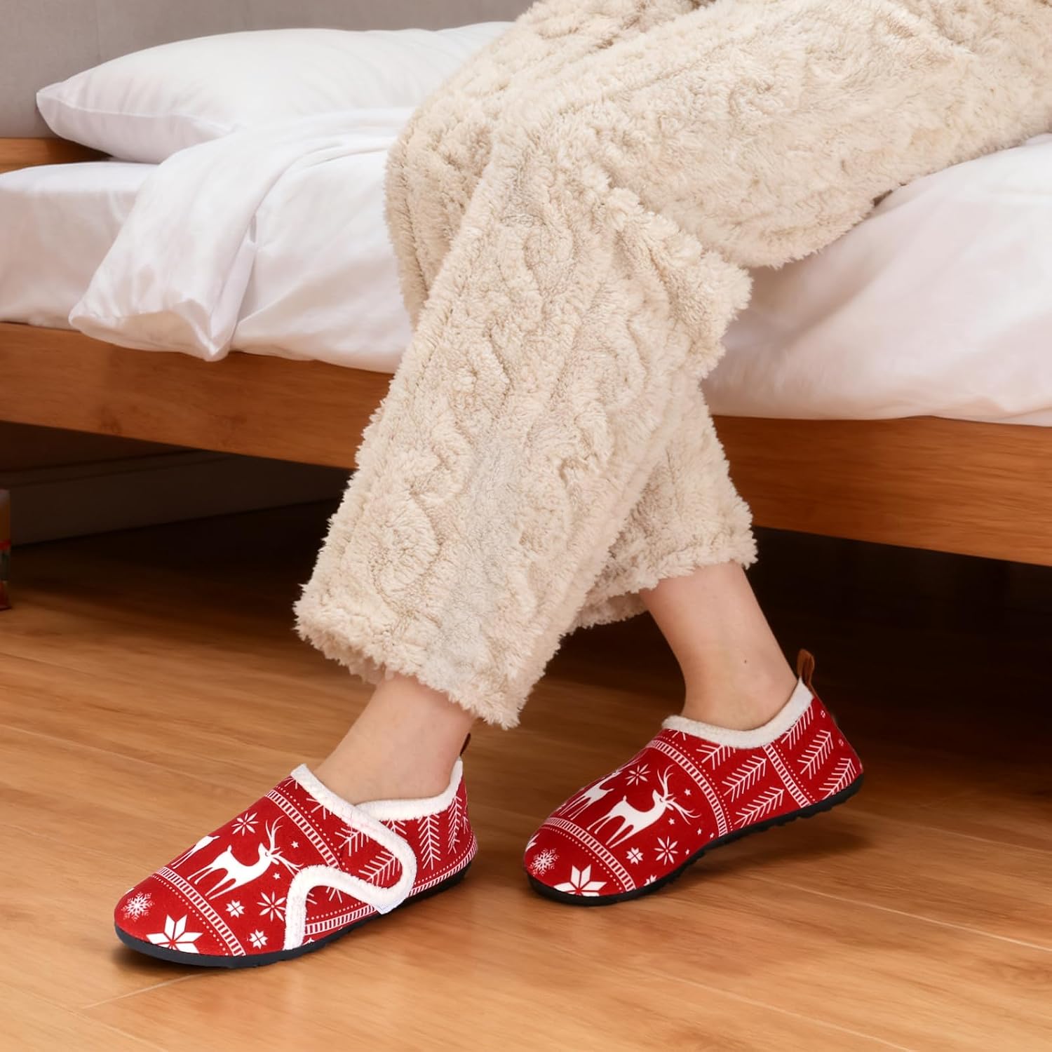 Christmas Non Slip House Slippers for Women and Men