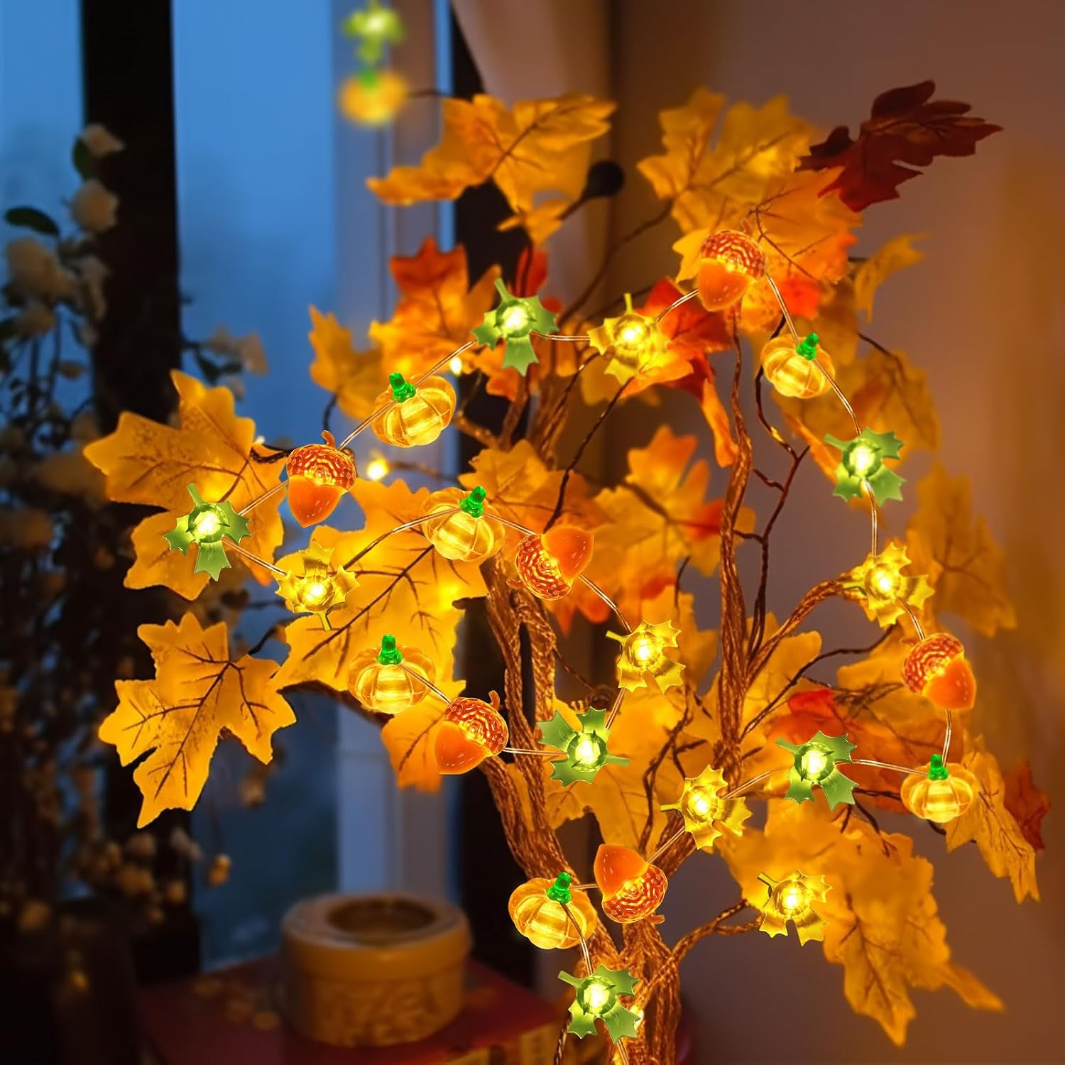 Mushroom Fairy Lights 10FT 30 LED Battery Operated String Lights for Room Decor