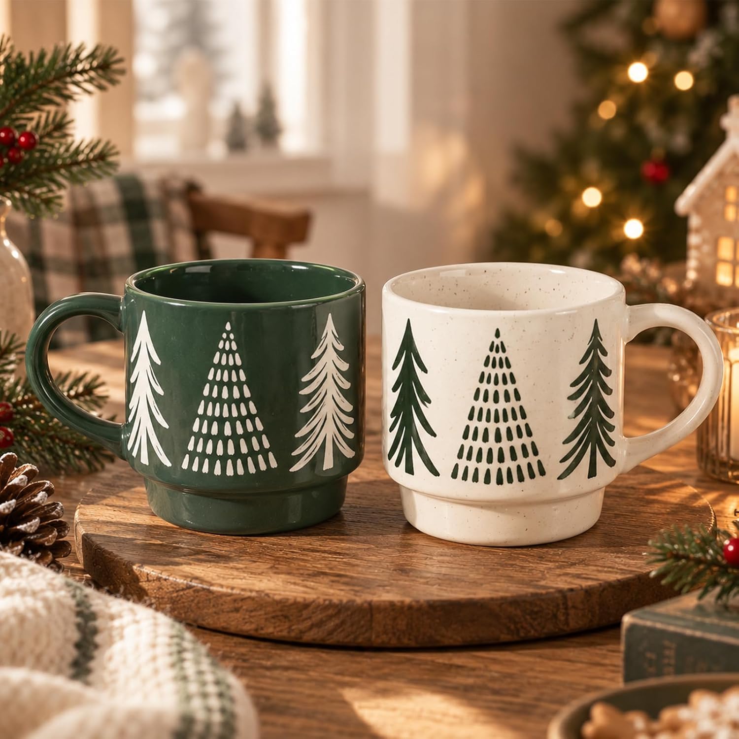 2 Pieces Christmas Espresso Cups Set For Gifts
