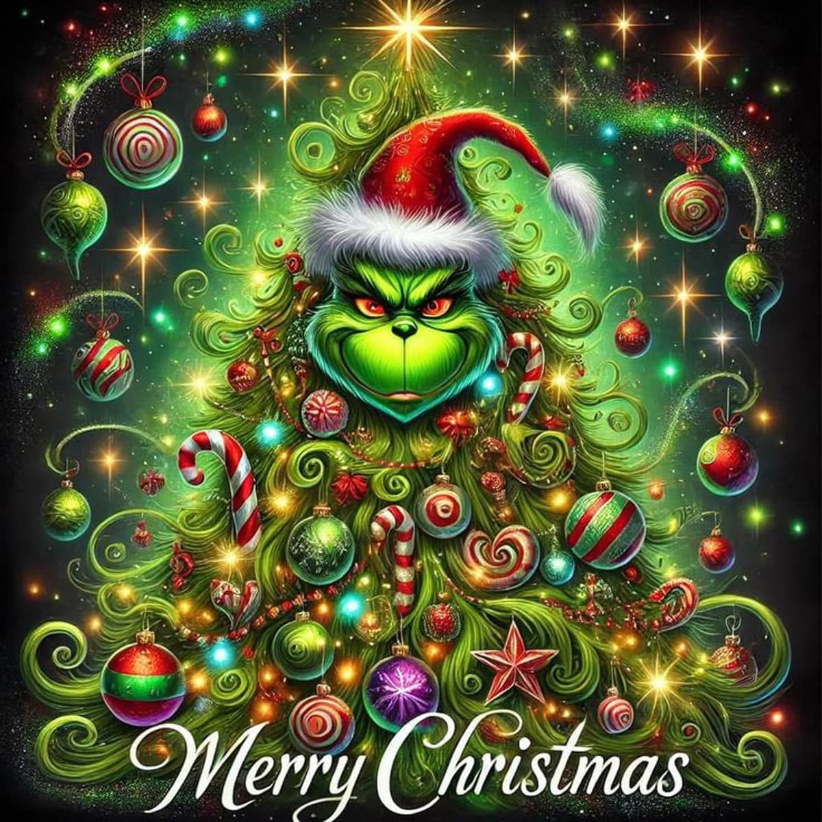 Christmas Grinch Diamond Painting Kit for Adults