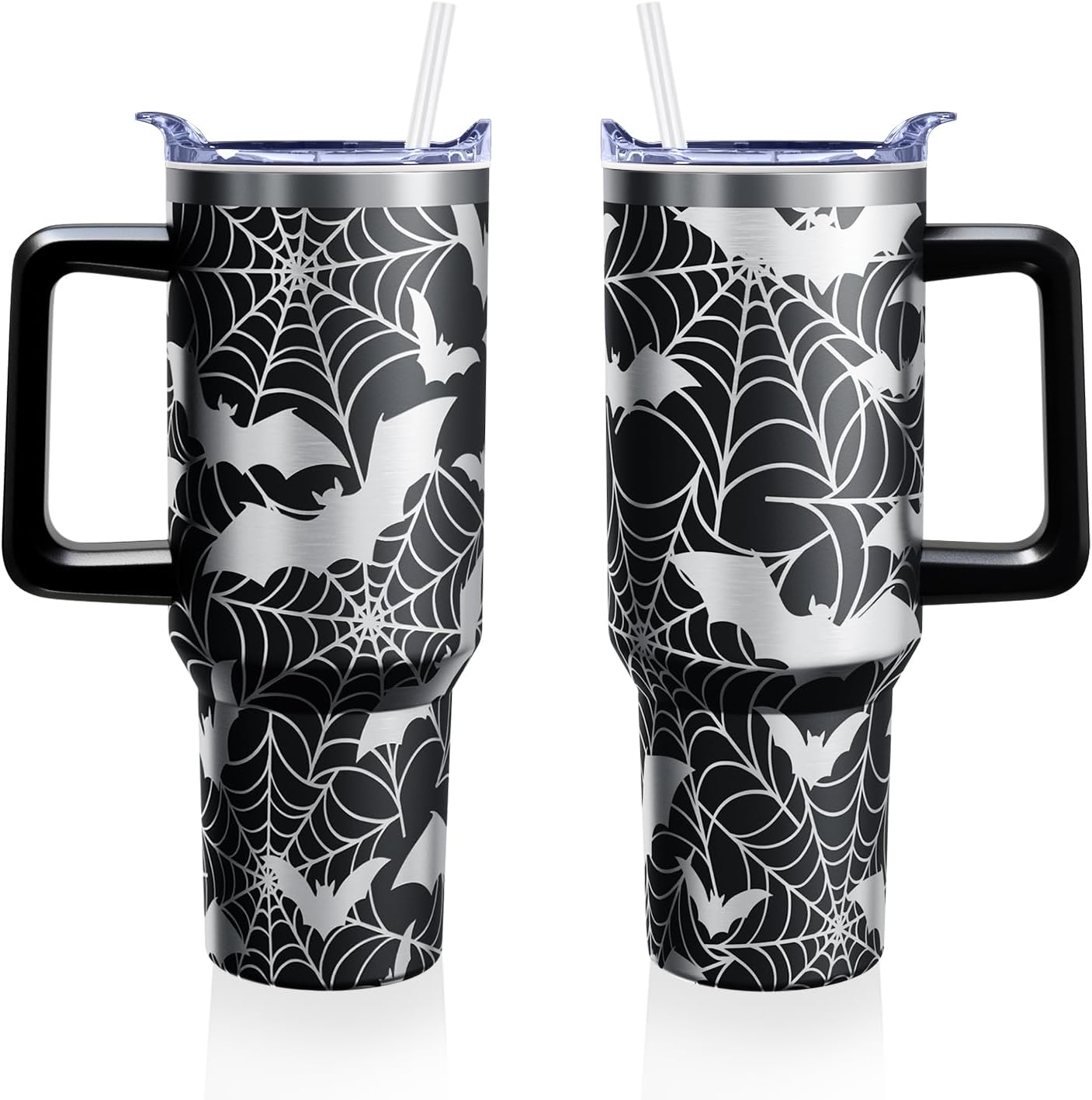 40 oz Christmas Insulated Tumbler with Handle Lid and Straw