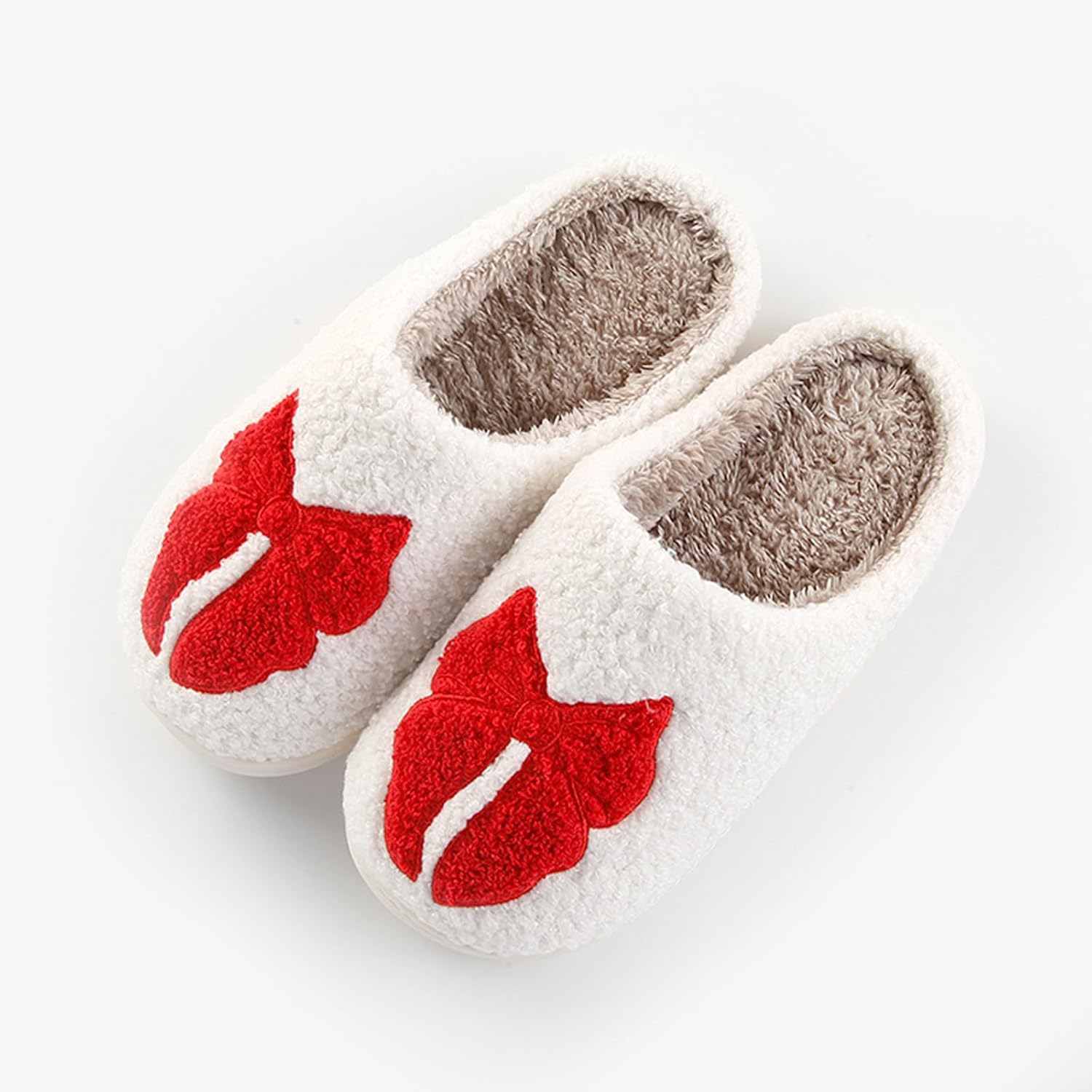 Christmas Themed Plush Warm Indoor Slippres For Men And Women