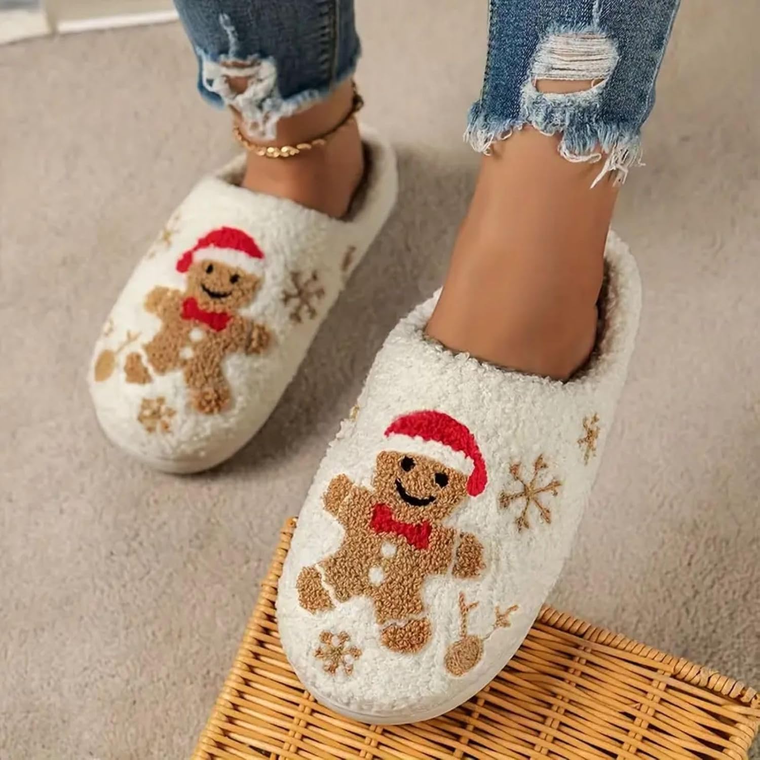 Christmas Memory Foam Soft Warm Home Slippers for Men and Women