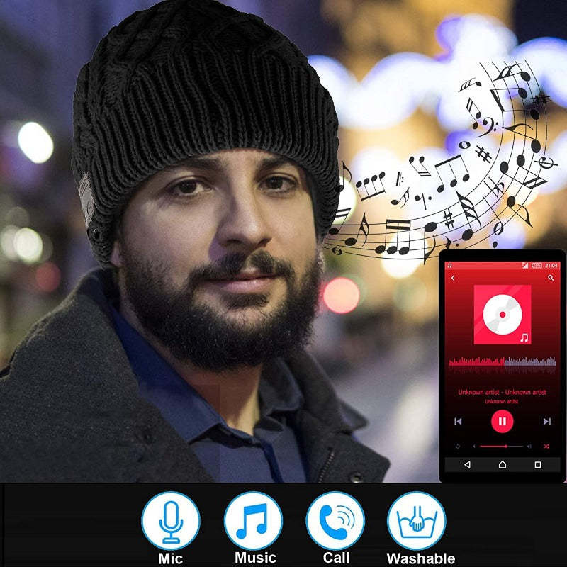 Wireless Bluetooth Beanie Hat-Amzemart