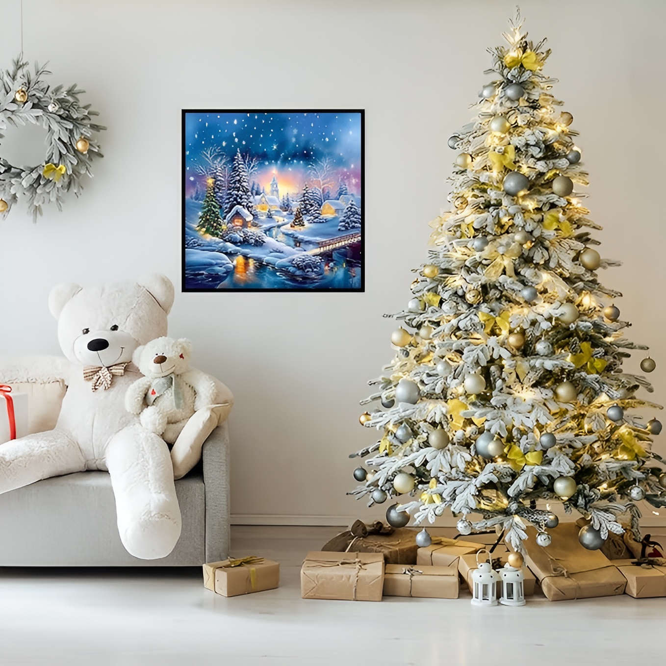Christmas Winter House Themed Diamond Painting Art Kit