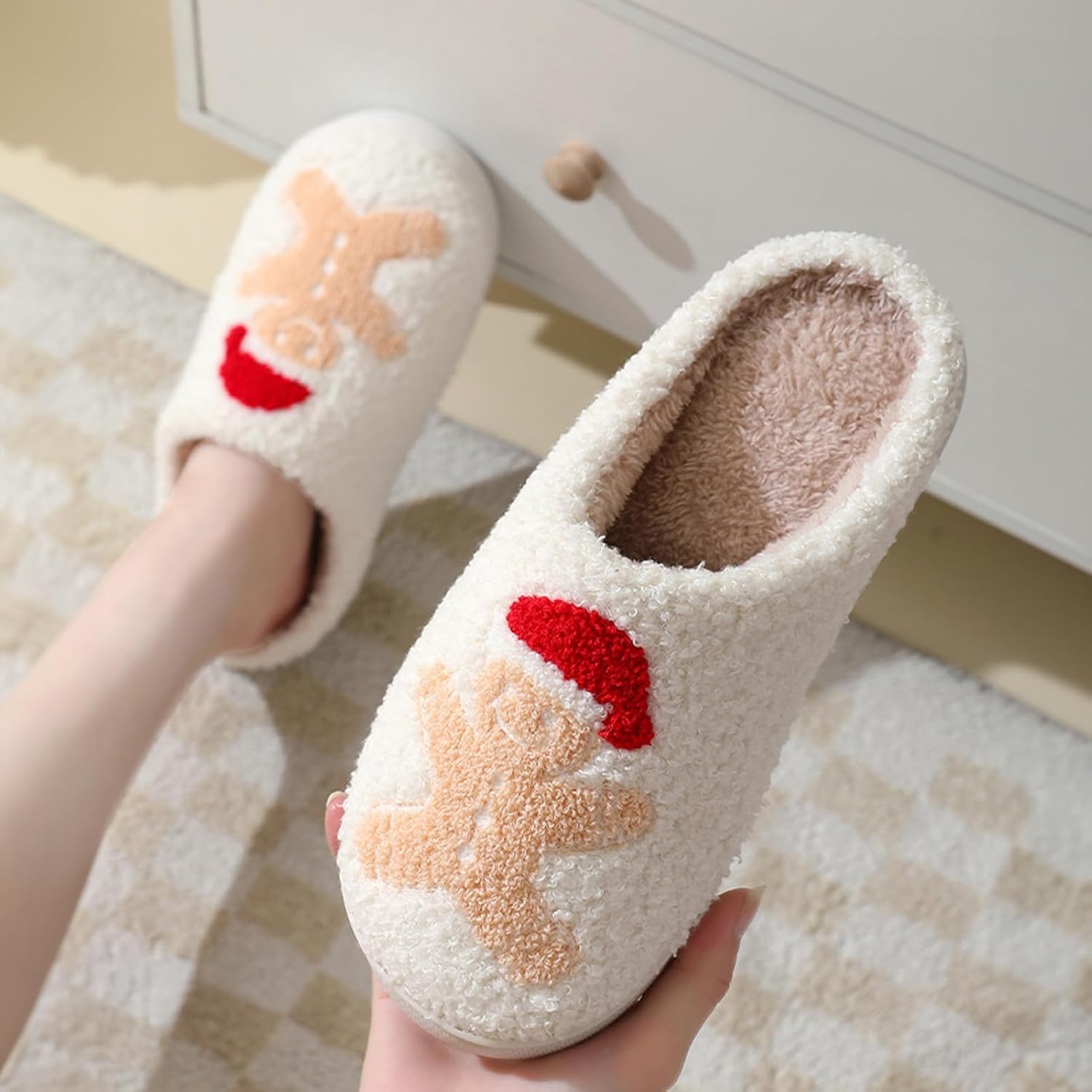 Christmas Memory Foam Soft Warm Home Slippers for Men and Women