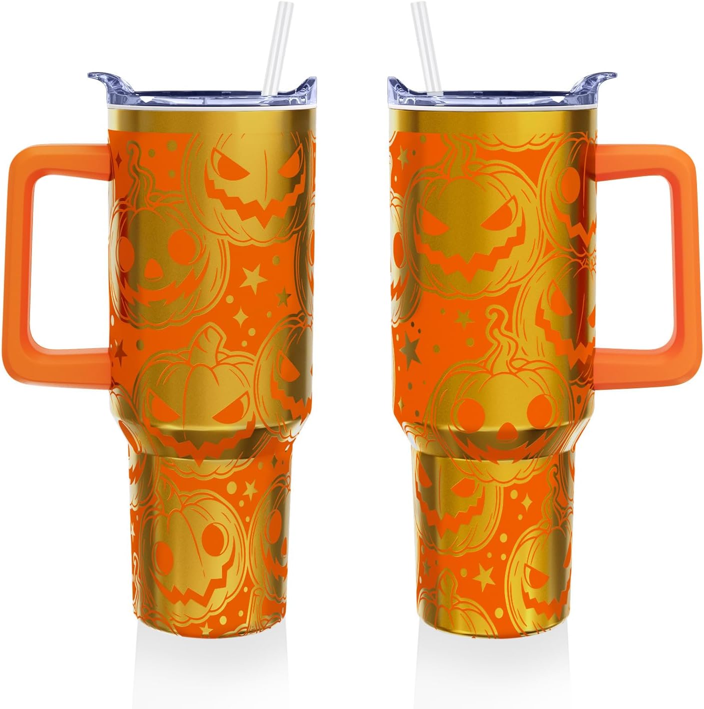 40 oz Christmas Insulated Tumbler with Handle Lid and Straw