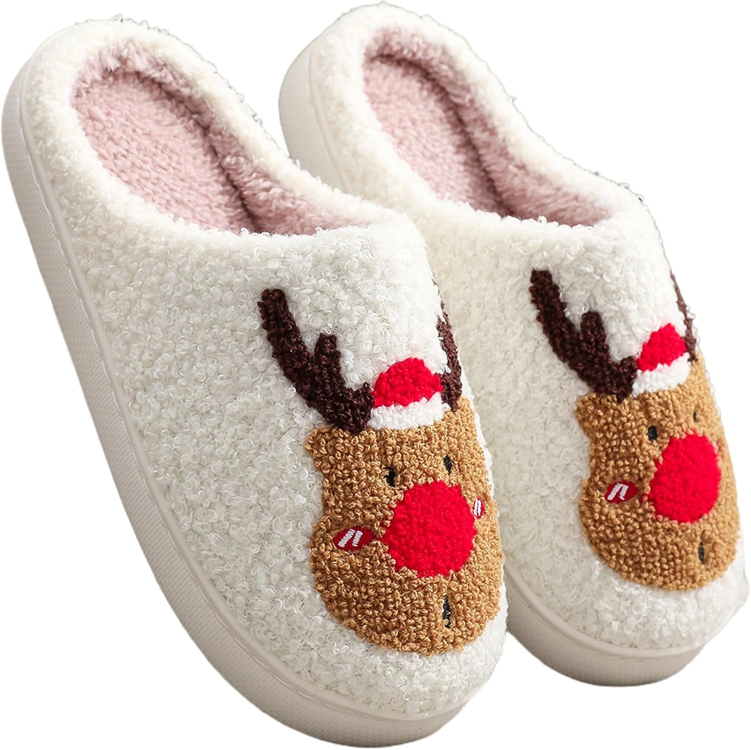 Christmas Themed Warm Winter Fuzzy Indoor Shoes For Men And Women