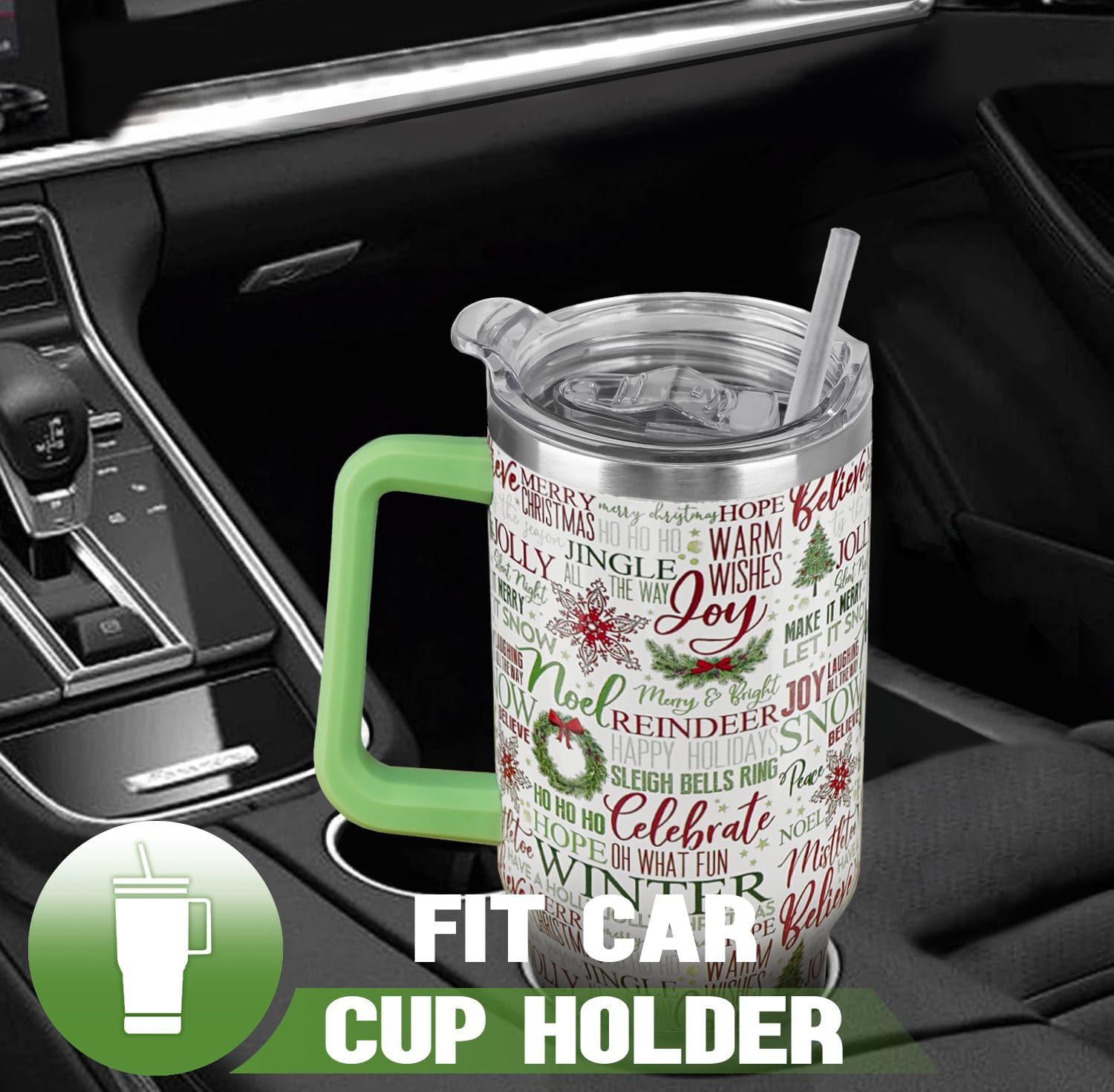 40 oz Christmas Tree Stainless Steel Insulated Travel Tumbler