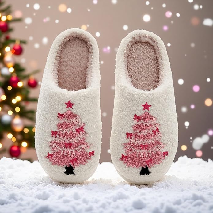 Christmas Soft Warm House Slippers Non Slip Indoor Outdoor Slippers