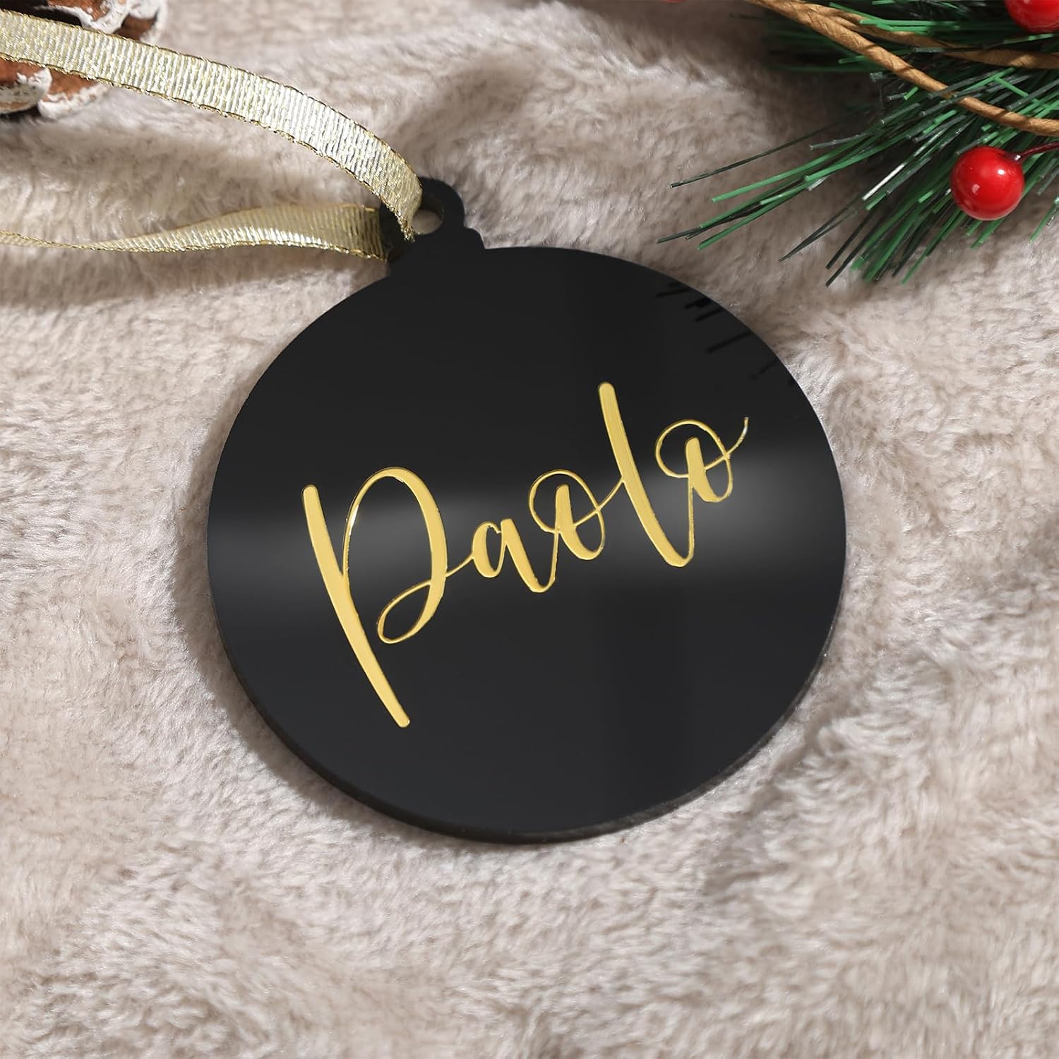 Personalizable Christmas Tree Hanging Ornament Set For Pets