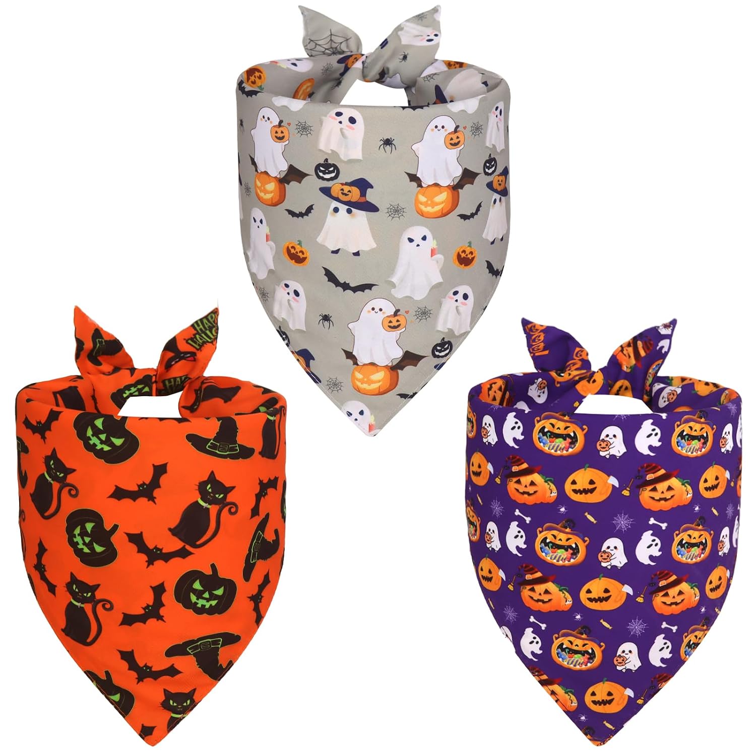 3 Pieces Christmas Dog Bandanas For Dogs