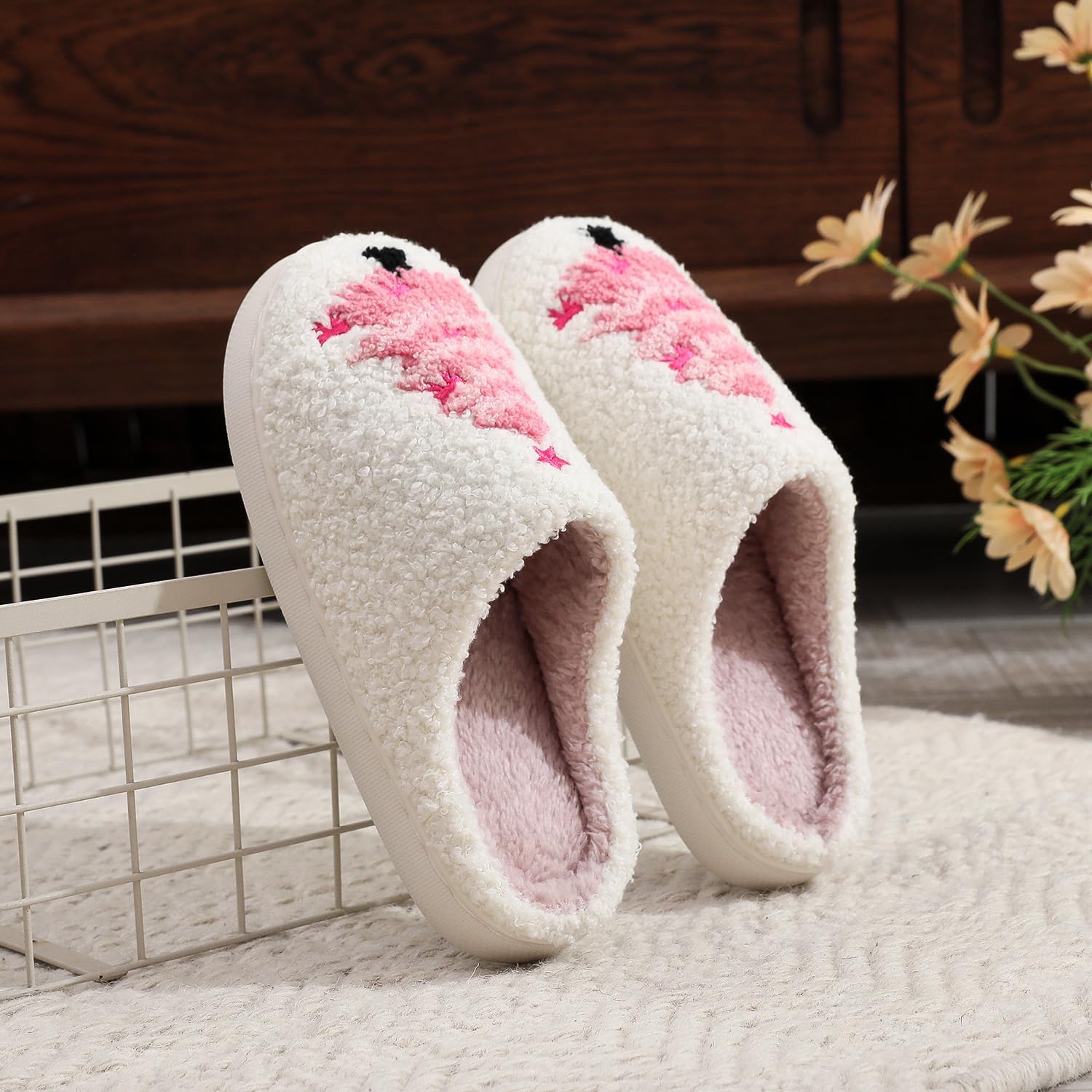 Casual Everyday Wear Plush Indoor Slippers For Men And Women