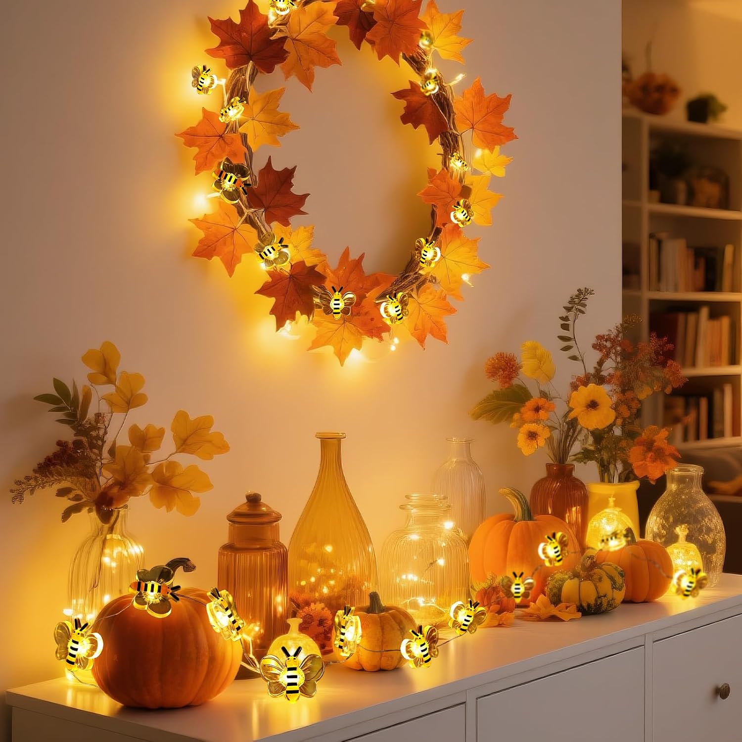 Mushroom Fairy Lights 10FT 30 LED Battery Operated String Lights for Room Decor