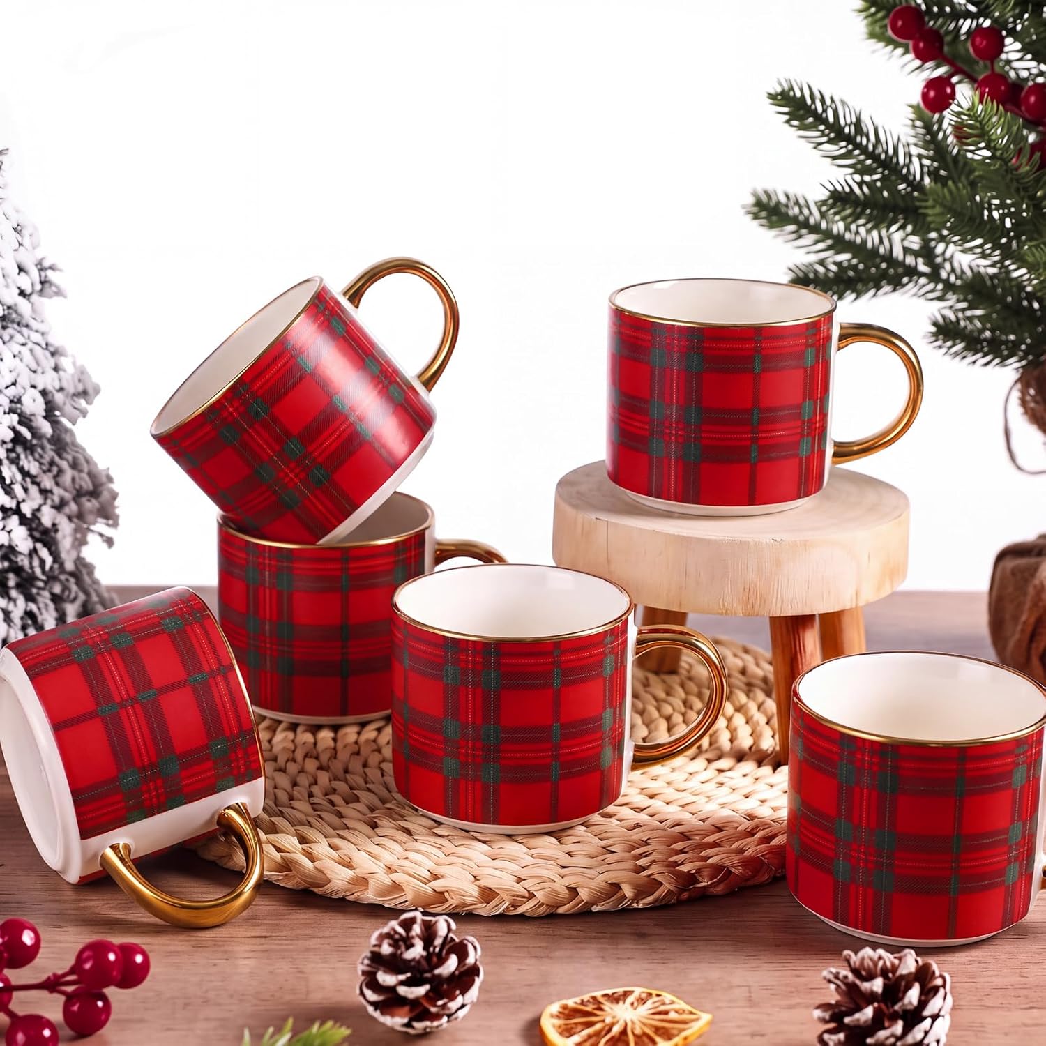 Christmas Tartan Mugs For Men And Women