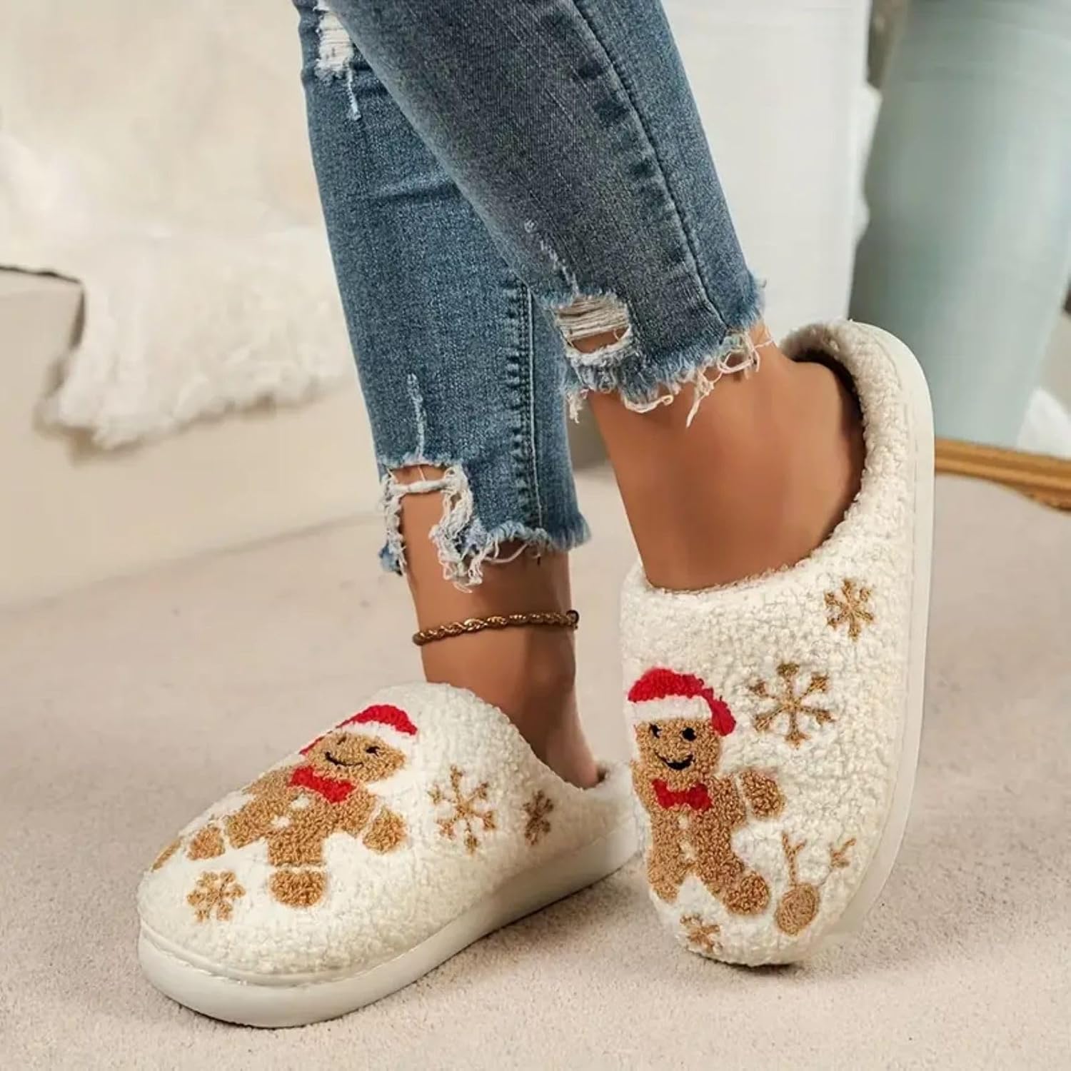 Christmas Memory Foam Soft Warm Home Slippers for Men and Women