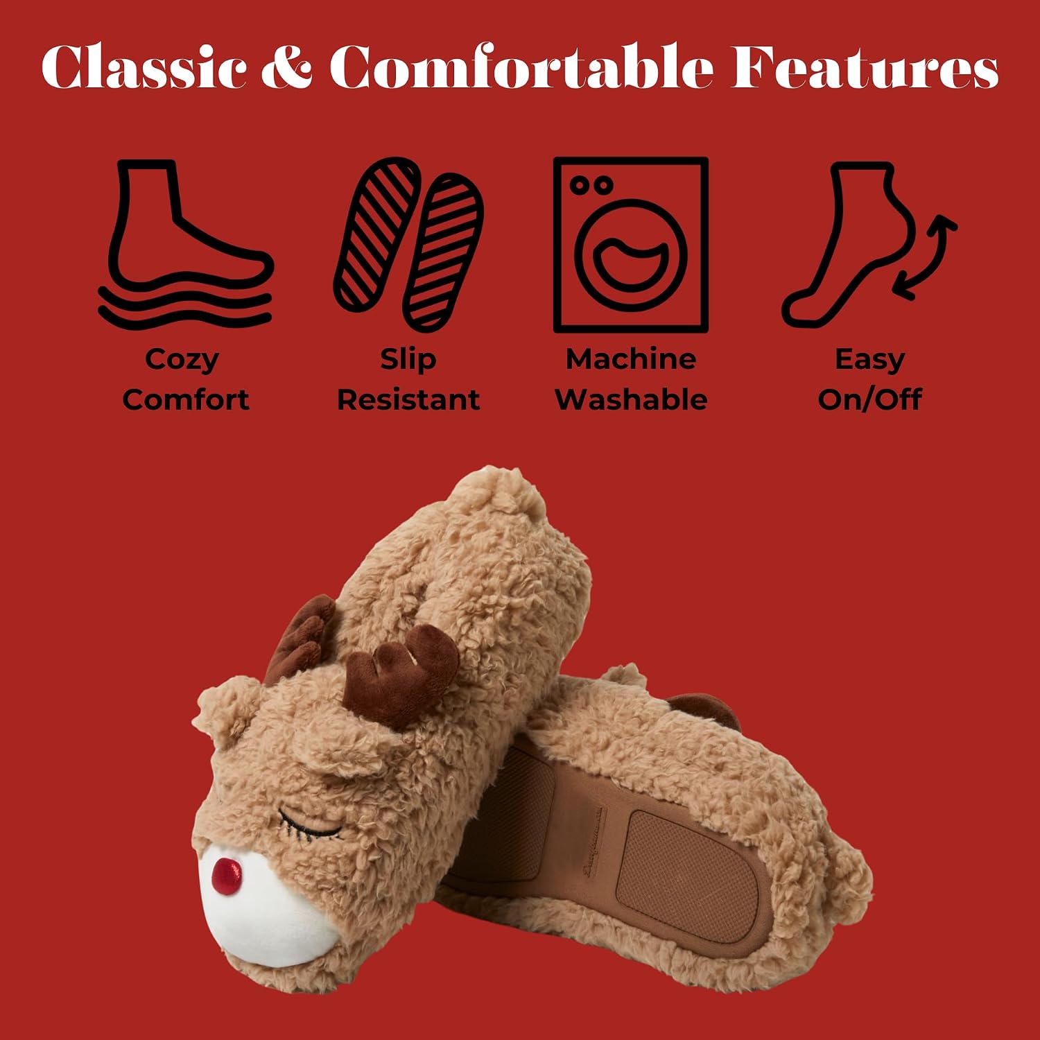 Christmas Matching Family Scuff Slippers for Men and Women