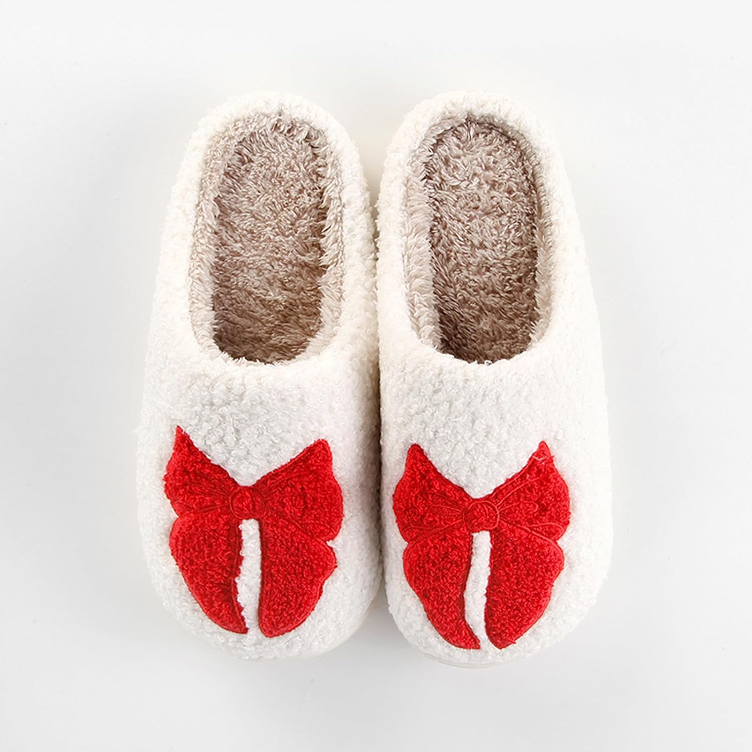 Christmas Themed Plush Warm Indoor Slippres For Men And Women