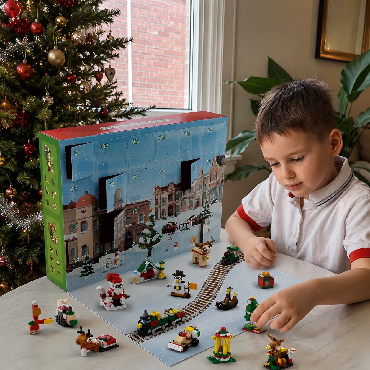 24 Days Christmas Countdown Building Blocks