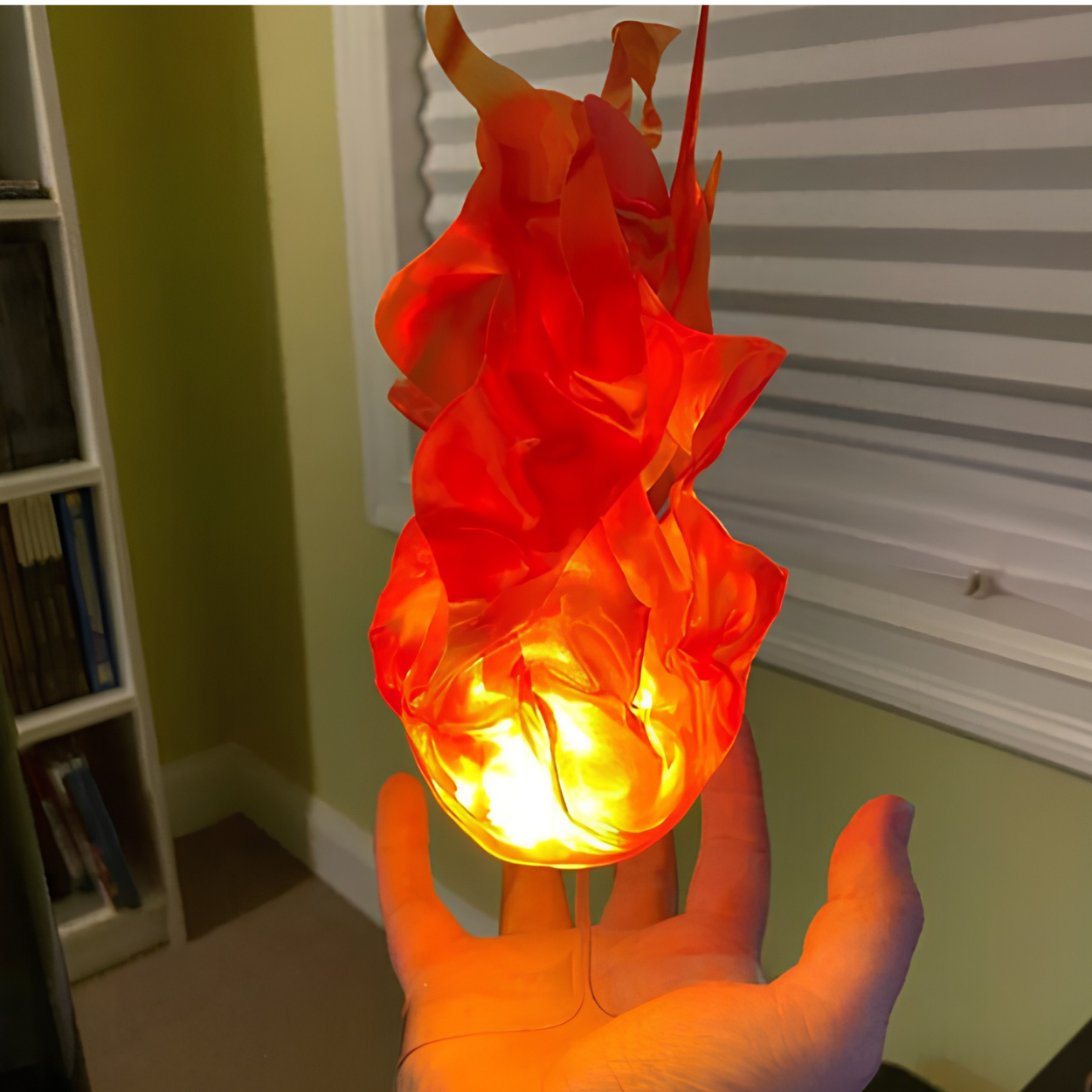 Halloween Floating Fireball Prop With LED Glow