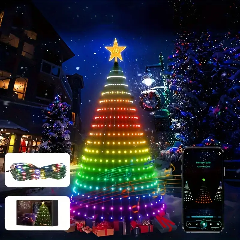 Smart 400 LED Christmas Tree Lights with Remote App Control and Music Sync