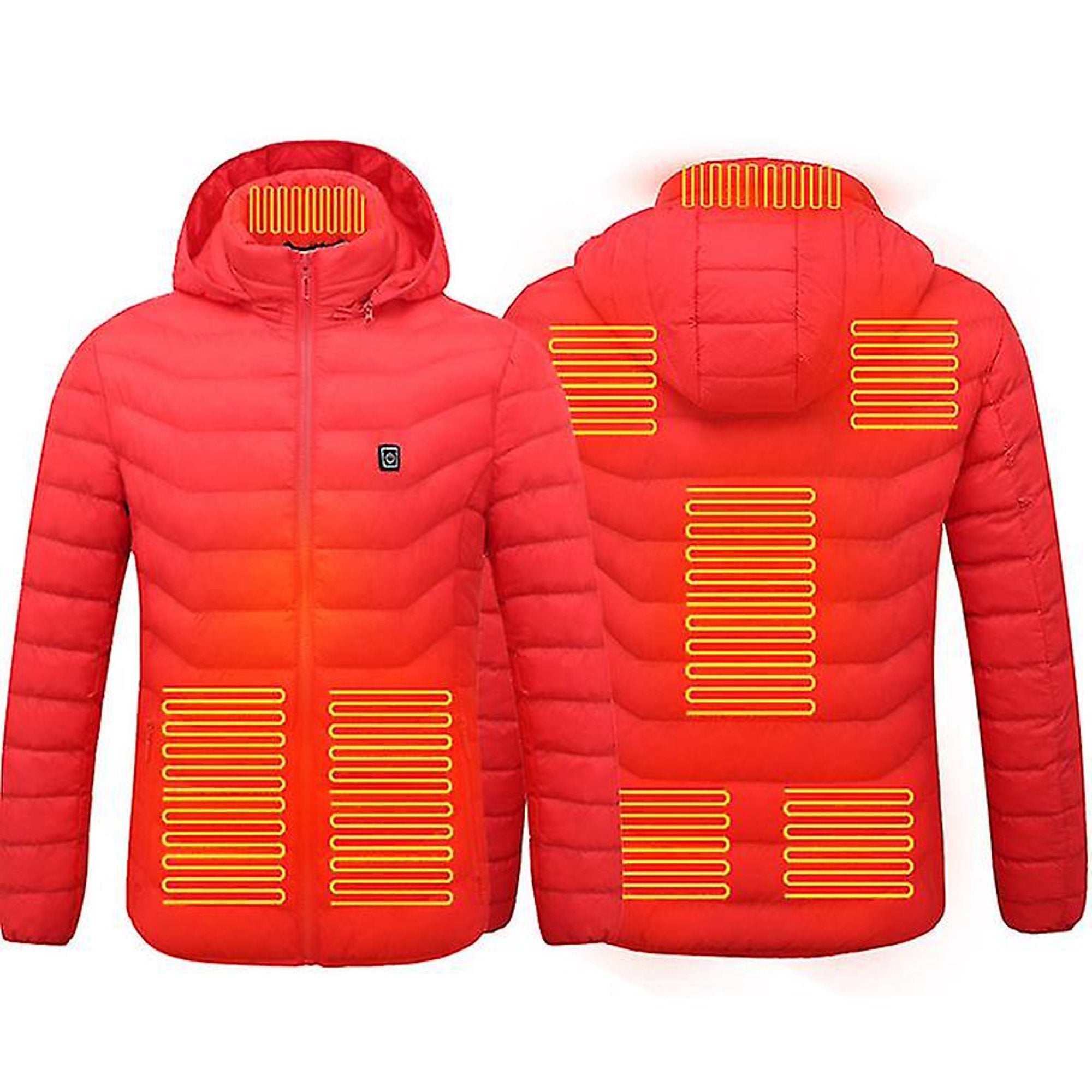 Electric Battery Heated Hooded Jacket - Waterproof , Thermal Heating-Amzemart