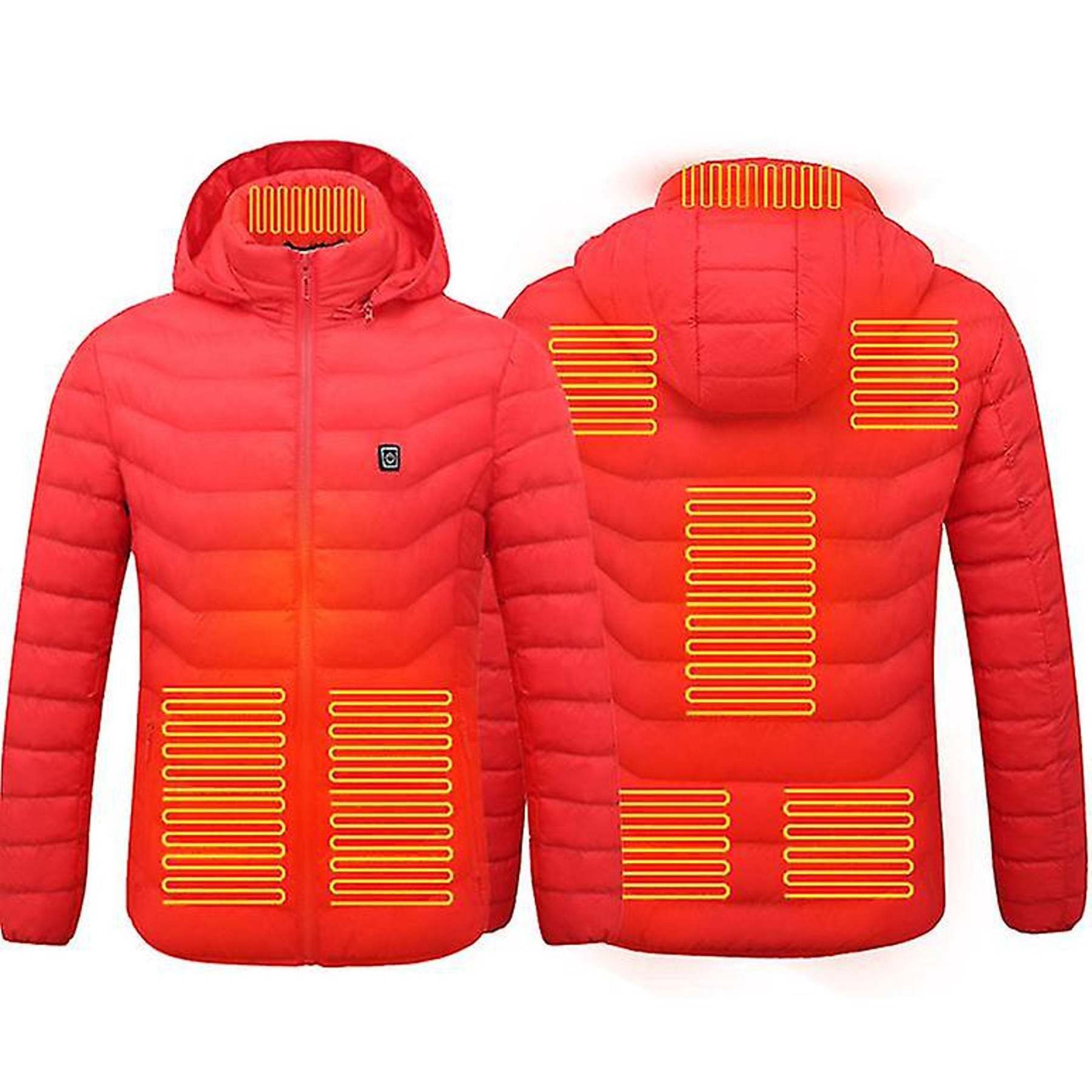 Electric Battery Heated Hooded Jacket - Waterproof , Thermal Heating-Amzemart