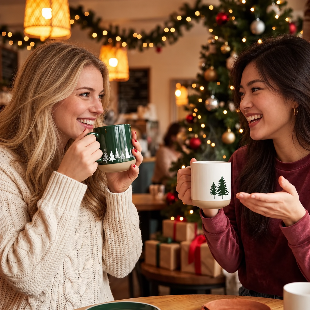 2 Pieces Christmas Espresso Cups Set For Gifts