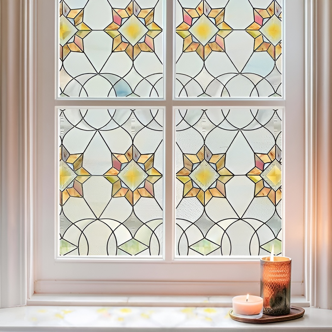Decorative Stained Glass Window Film Panel